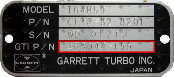 Indentification Turbo GARRETT